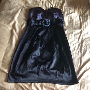 Dark gray and black cocktail dress